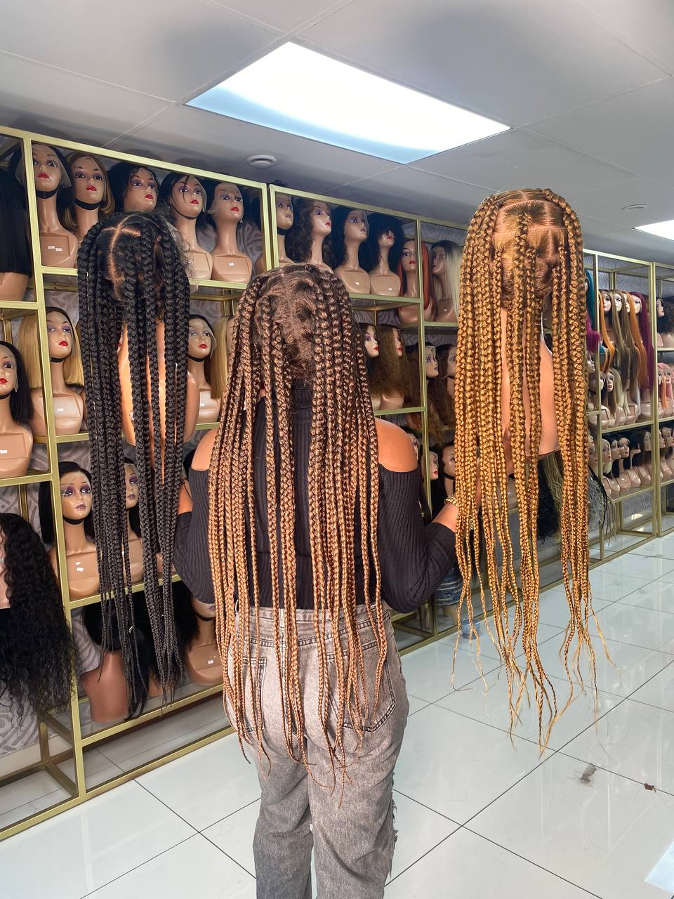 Box braided wigs