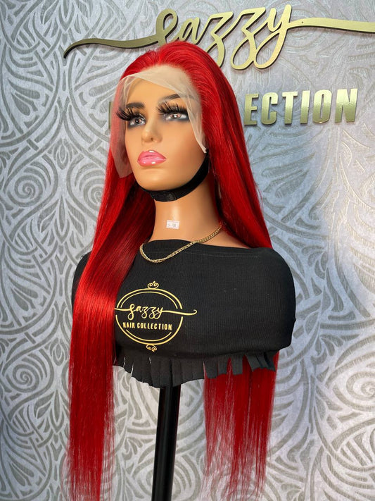 Red Frontal Wig
